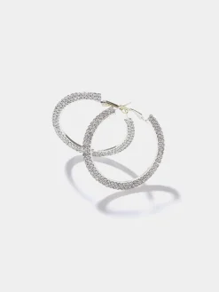 Suzy Shier Jewelry By Le Château>Pavé Hoop Earring