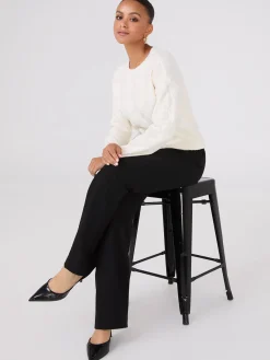 Suzy Shier Long Sleeve|Sweaters & Cardigans>Pearl Embellished Diamond Cable Sweater