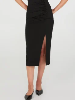 Suzy Shier Skirts>Pencil Skirt With Button Details