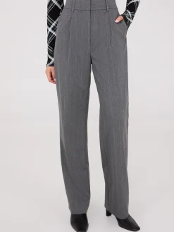 Suzy Shier Suiting|Bottoms>Pinstripe Wide-Leg Pants