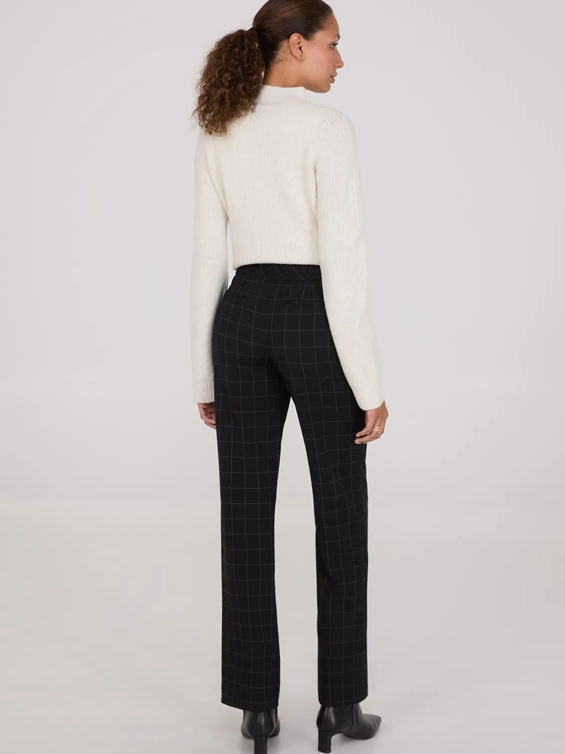 Suzy Shier Bottoms|Pants>Plaid Wide Waistband Pants