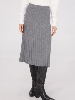 Suzy Shier Skirts>Pleated Knit Sweater Midi Skirt
