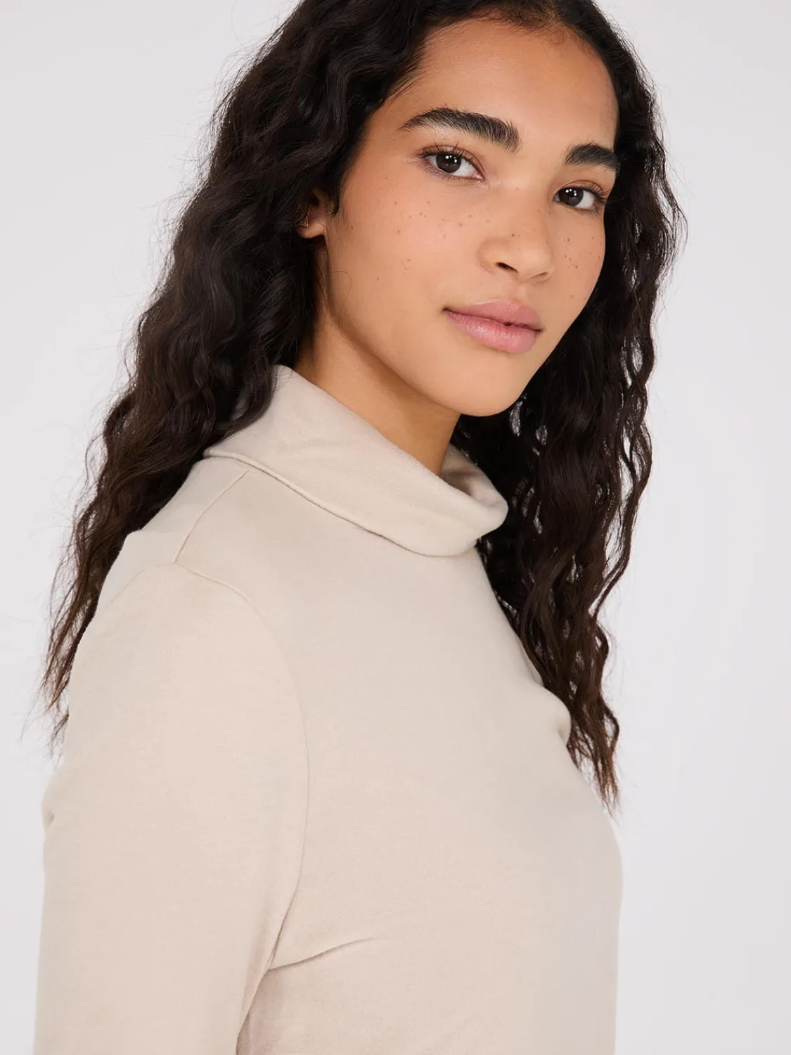 Suzy Shier Lounge & Pjs|Long Sleeve>Polar Fleece Turtleneck Top