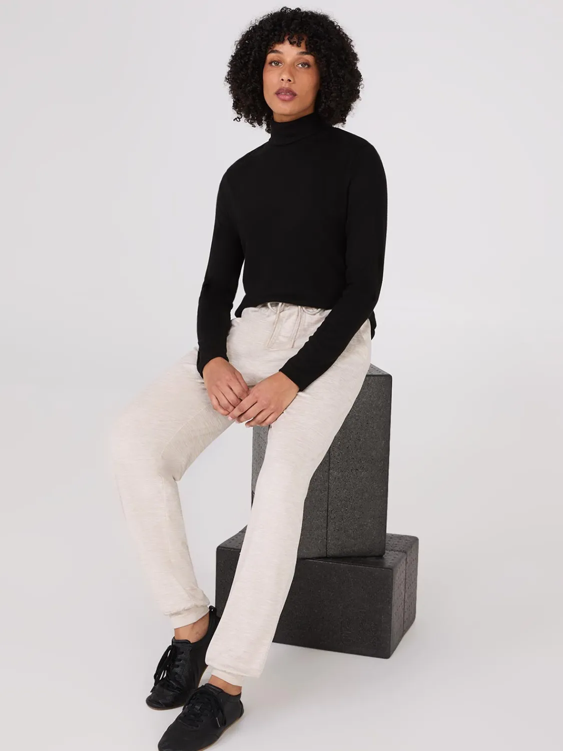 Suzy Shier Lounge & Pjs|Long Sleeve>Polar Fleece Turtleneck Top