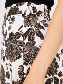 Suzy Shier Skirts>Printed Satin A-Line Skirt