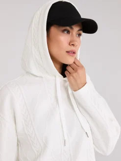 Suzy Shier Lounge & Pjs|Long Sleeve>Quilted Jacquard Hoodie