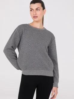 Suzy Shier Lounge & Pjs|Long Sleeve>Quilted Jacquard Sweater