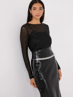 Suzy Shier Belts, Handbags & Shoes>Rhinestone Chain Belt