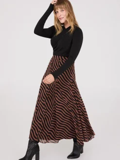 Suzy Shier Tops|Long Sleeve>Ruched Drape Neck Top