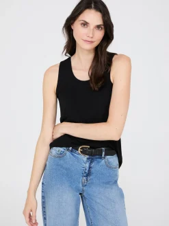 Suzy Shier Suzy Everyday|Sleeveless>Scoop Neck Swing Tank Top