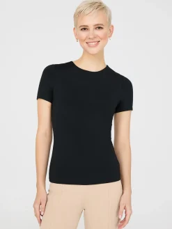 Suzy Shier Suzy Everyday|Short Sleeve>Sculpting Crew Neck T-Shirt