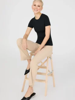 Suzy Shier Suzy Everyday|Short Sleeve>Sculpting Crew Neck T-Shirt