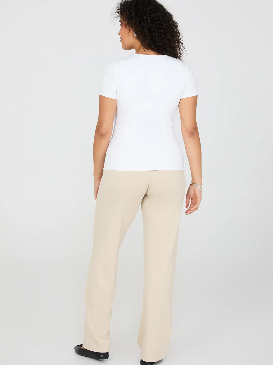 Suzy Shier Suzy Everyday|Short Sleeve>Sculpting Crew Neck T-Shirt