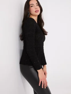 Suzy Shier Tops|Long Sleeve><noscript><img width=