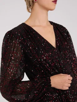 Suzy Shier Mini|Midi & Maxi>Sequin Fit & Flare Dress