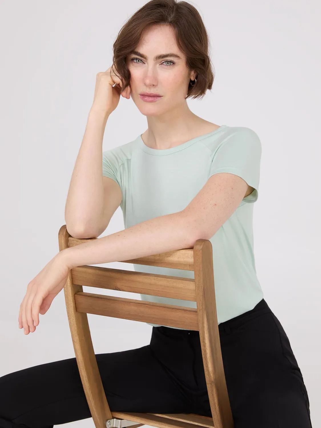 Suzy Shier Suzy Everyday|Short Sleeve>Short Raglan Sleeve T-Shirt