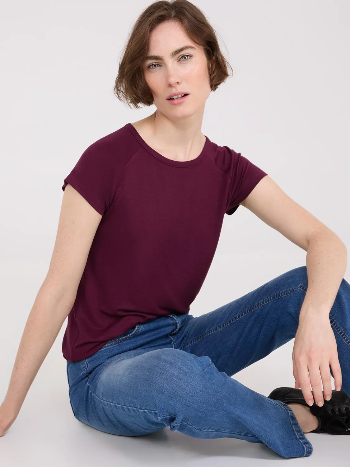 Suzy Shier Suzy Everyday|Short Sleeve>Short Raglan Sleeve T-Shirt