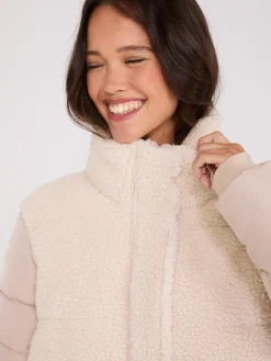 Suzy Shier Puffers & Jackets|Puffers & Jackets>Short Shearling Puffer Jacket