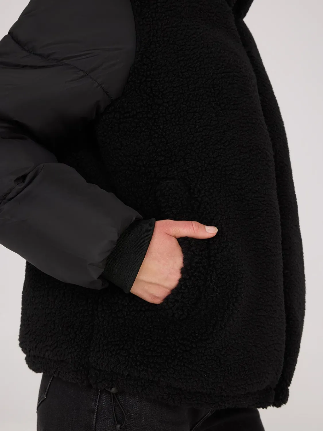 Suzy Shier Puffers & Jackets|Puffers & Jackets>Short Shearling Puffer Jacket