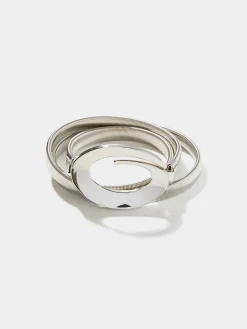 Suzy Shier Belts, Handbags & Shoes>Stretch Metal Toggle Buckle Belt