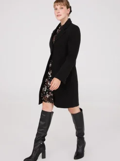 Suzy Shier Coats|Coats>Single-Breasted Car Coat