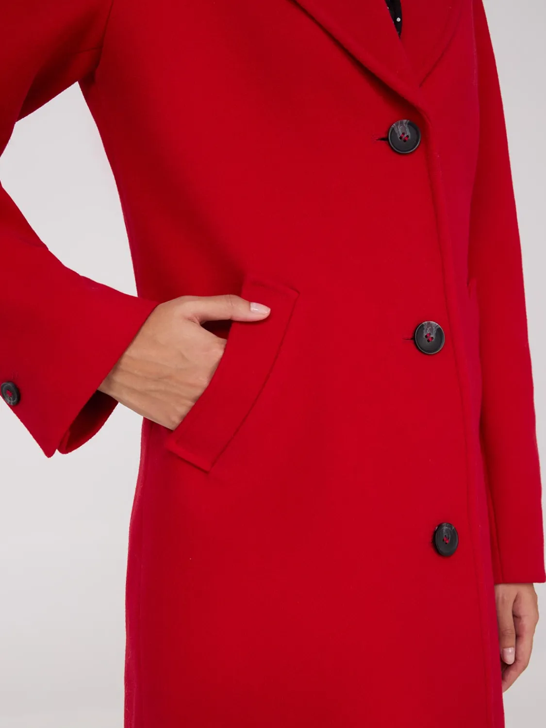 Suzy Shier Coats|Coats>Single-Breasted Maxi Coat