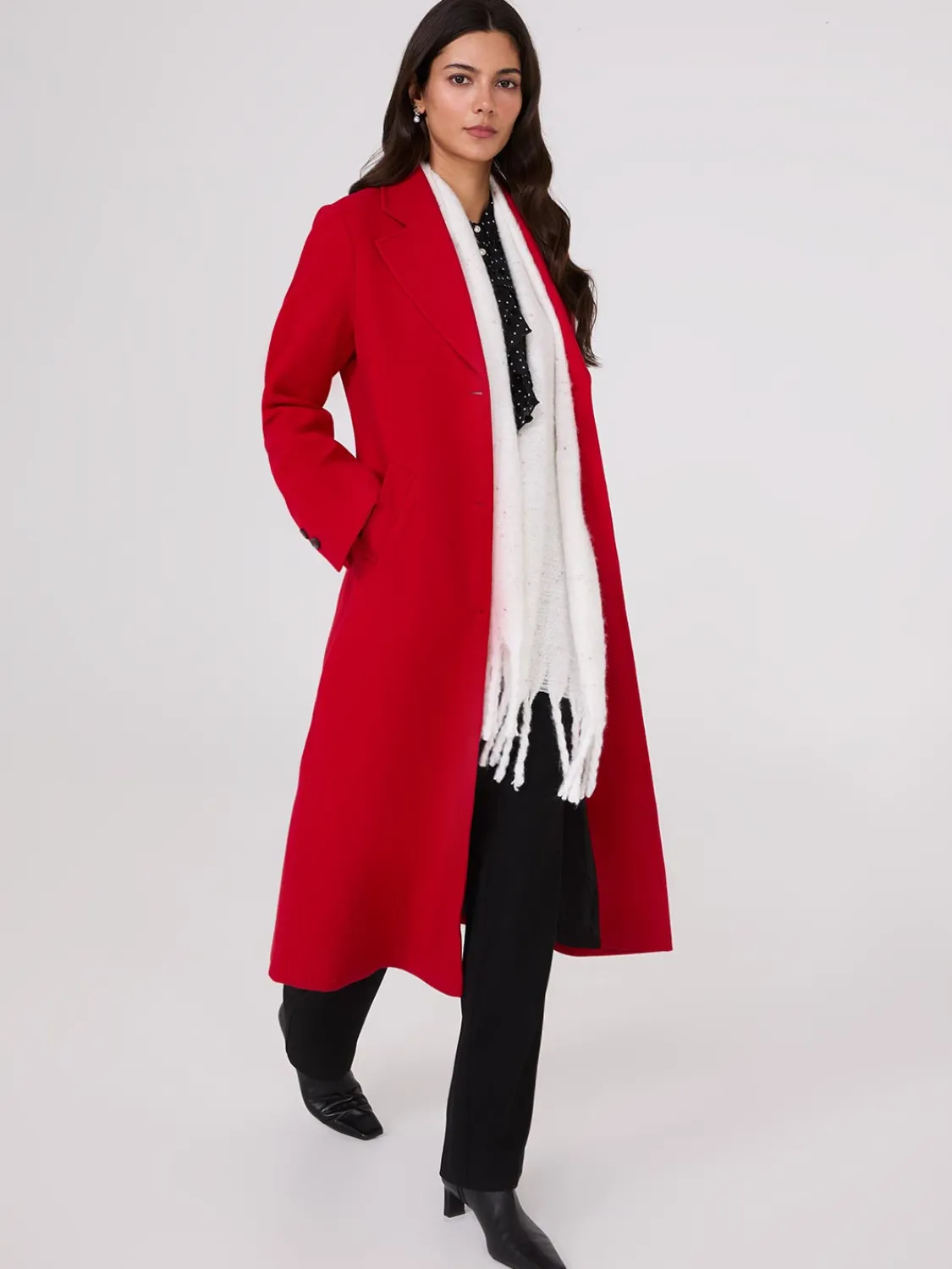 Suzy Shier Coats|Coats>Single-Breasted Maxi Coat