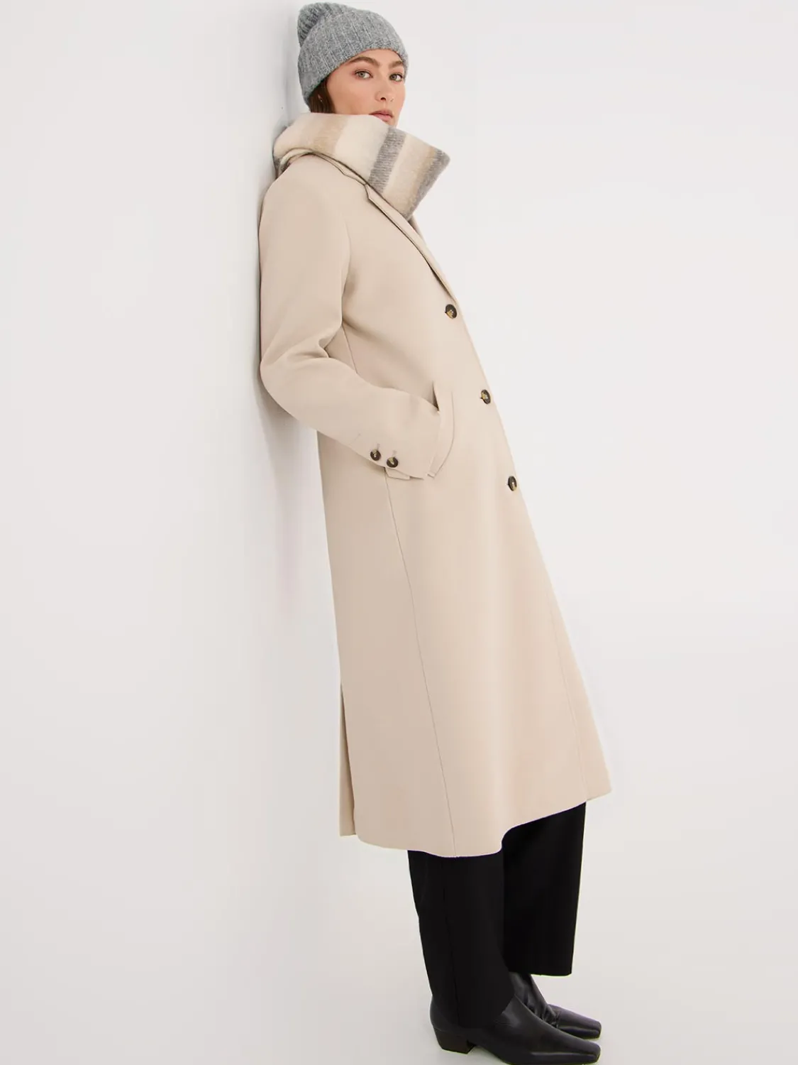 Suzy Shier Coats|Coats>Single-Breasted Maxi Coat