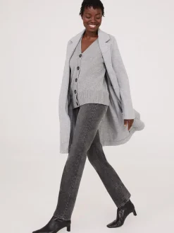 Suzy Shier Sleeveless|Sweaters & Cardigans>Sleeveless Button-Front Sweater Vest