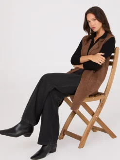 Suzy Shier Sleeveless|Sweaters & Cardigans>Sleeveless Collared Duster