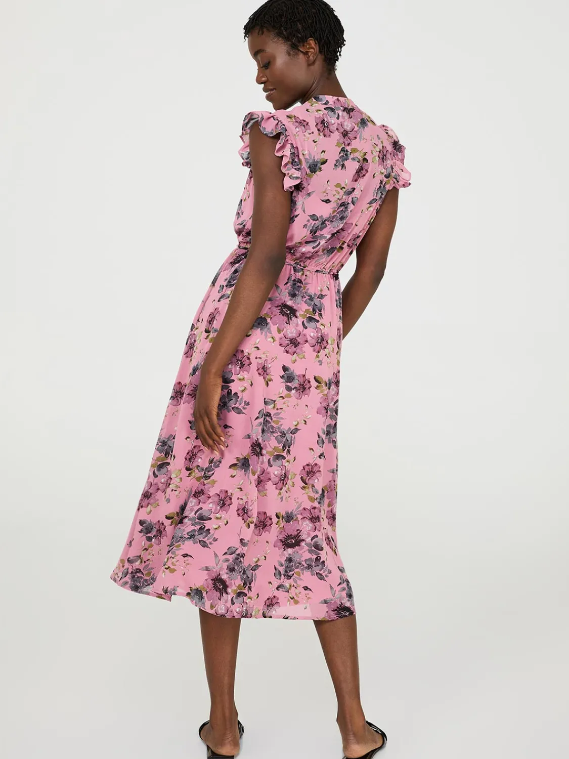 Suzy Shier Casual Dresses|Midi & Maxi>Sleeveless Floral Print Chiffon Midi Dress