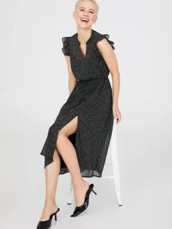 Suzy Shier Work Dresses|Dresses>Sleeveless Printed Chiffon Midi Dress