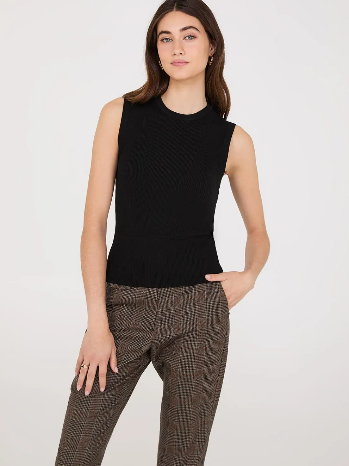 Suzy Shier Sleeveless|Sweaters & Cardigans>Sleeveless Ribbed Sweater