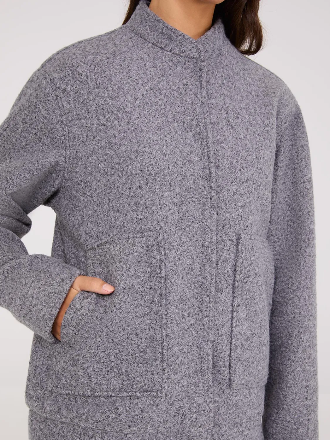 Suzy Shier Puffers & Jackets|Puffers & Jackets>Snap Front Bomber Jacket