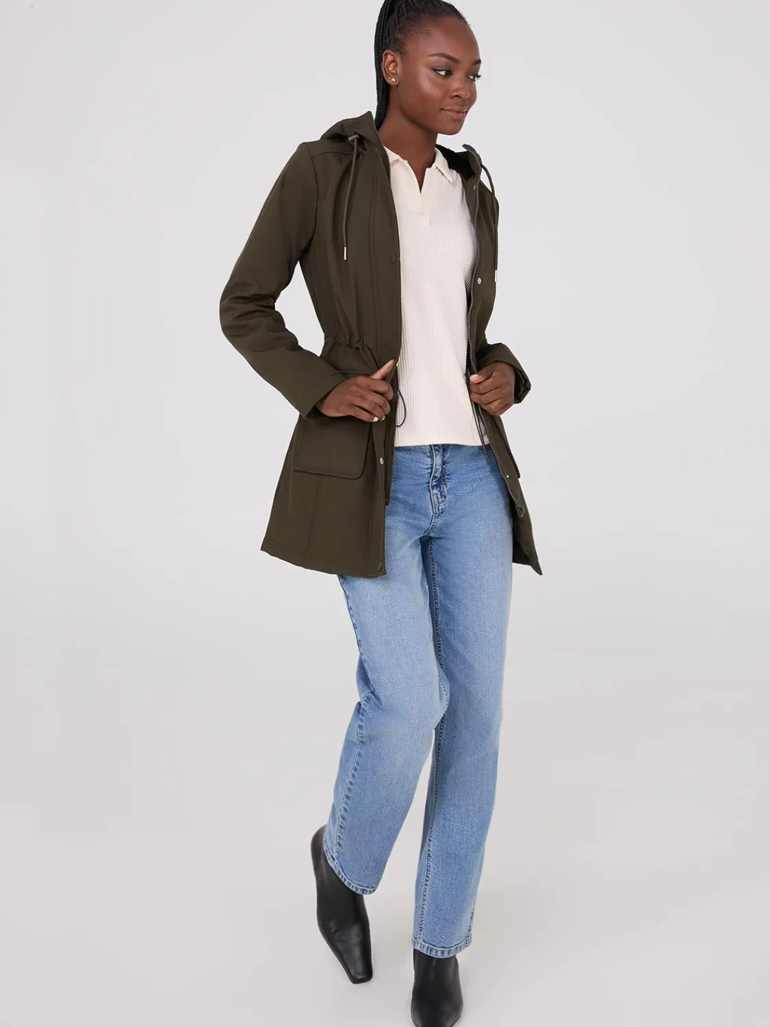 Suzy Shier Puffers & Jackets|Puffers & Jackets>Softshell Hooded Jacket