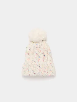 Suzy Shier Hats & Scarves & Gloves>Speckled Knit Hat With Pom Pom