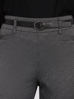 Suzy Shier Bottoms|Pants>Straight Leg Bootcut Pants With Faux Leather Belt