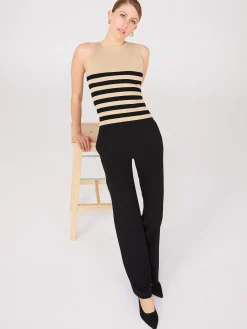 Suzy Shier Sleeveless|Sweaters & Cardigans>Striped Knit Tank Top