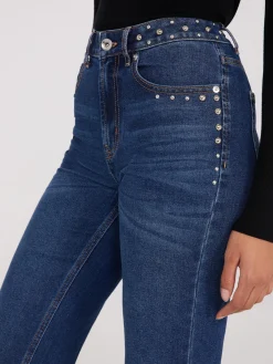 Suzy Shier Jeans|Pants>Studded Straight Leg Jeans