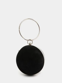 Suzy Shier Handbags By Le Château>Suede Ball Shaped Handbag
