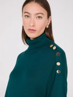 Suzy Shier Long Sleeve|Sweaters & Cardigans>Turtleneck Sweater With Button Details