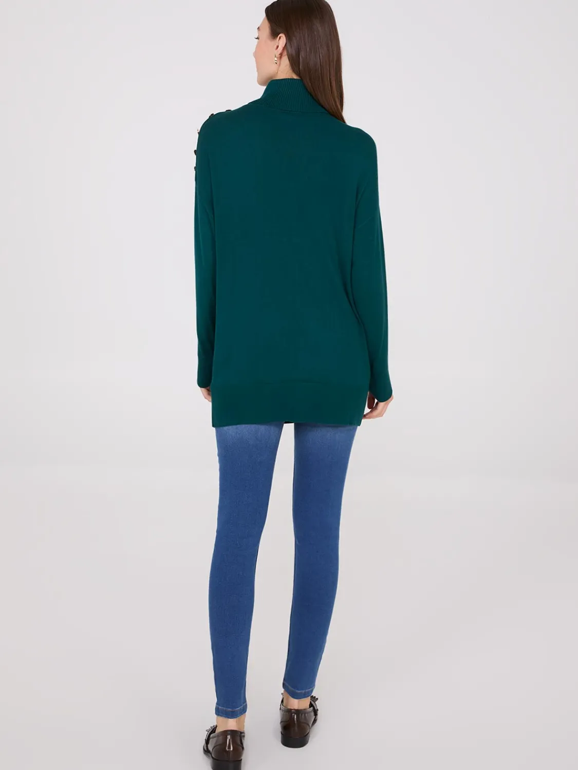 Suzy Shier Long Sleeve|Sweaters & Cardigans>Turtleneck Sweater With Button Details