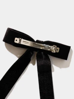 Suzy Shier Hair Accessories>Velvet Bow Hair Clip