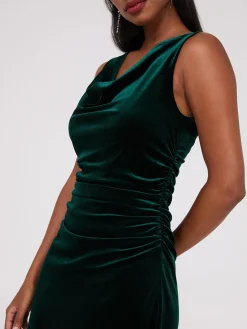 Suzy Shier Mini|Party Dresses>Velvet Cowl Neck Dress
