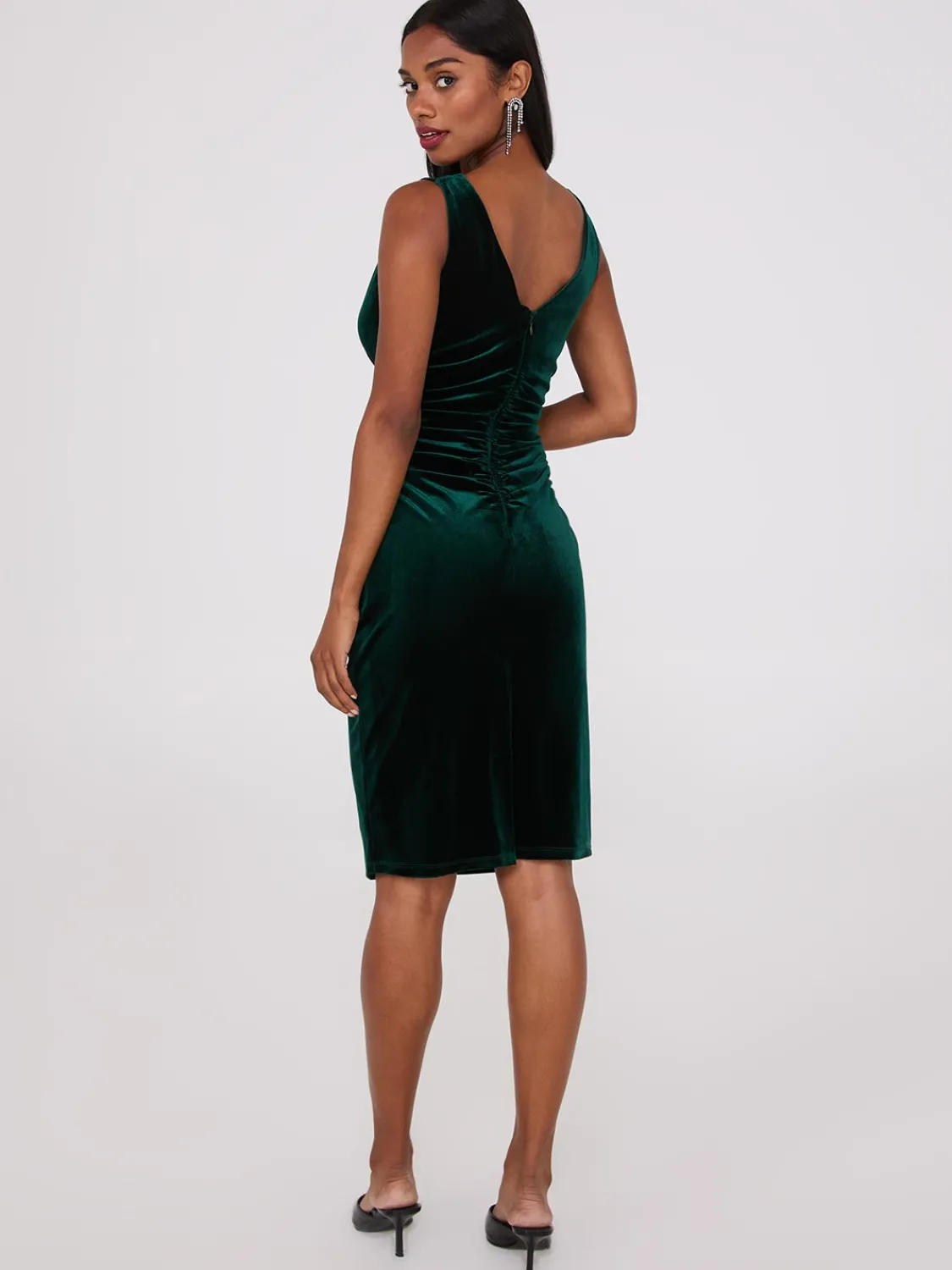 Suzy Shier Mini|Party Dresses>Velvet Cowl Neck Dress