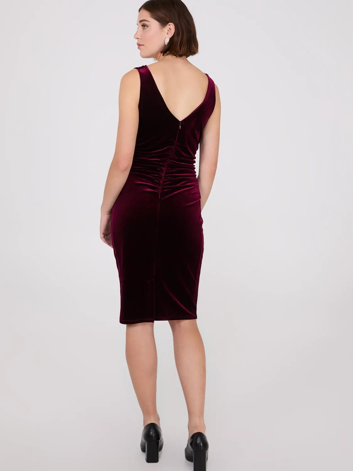 Suzy Shier Mini|Party Dresses>Velvet Cowl Neck Dress