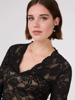 Suzy Shier Mini|Party Dresses>V-Neck Lace Sheath Dress