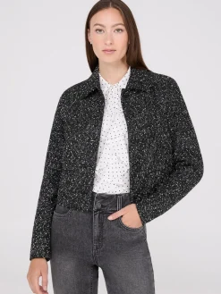 Suzy Shier Blazers & Vests>Waisted Boucle Blazer