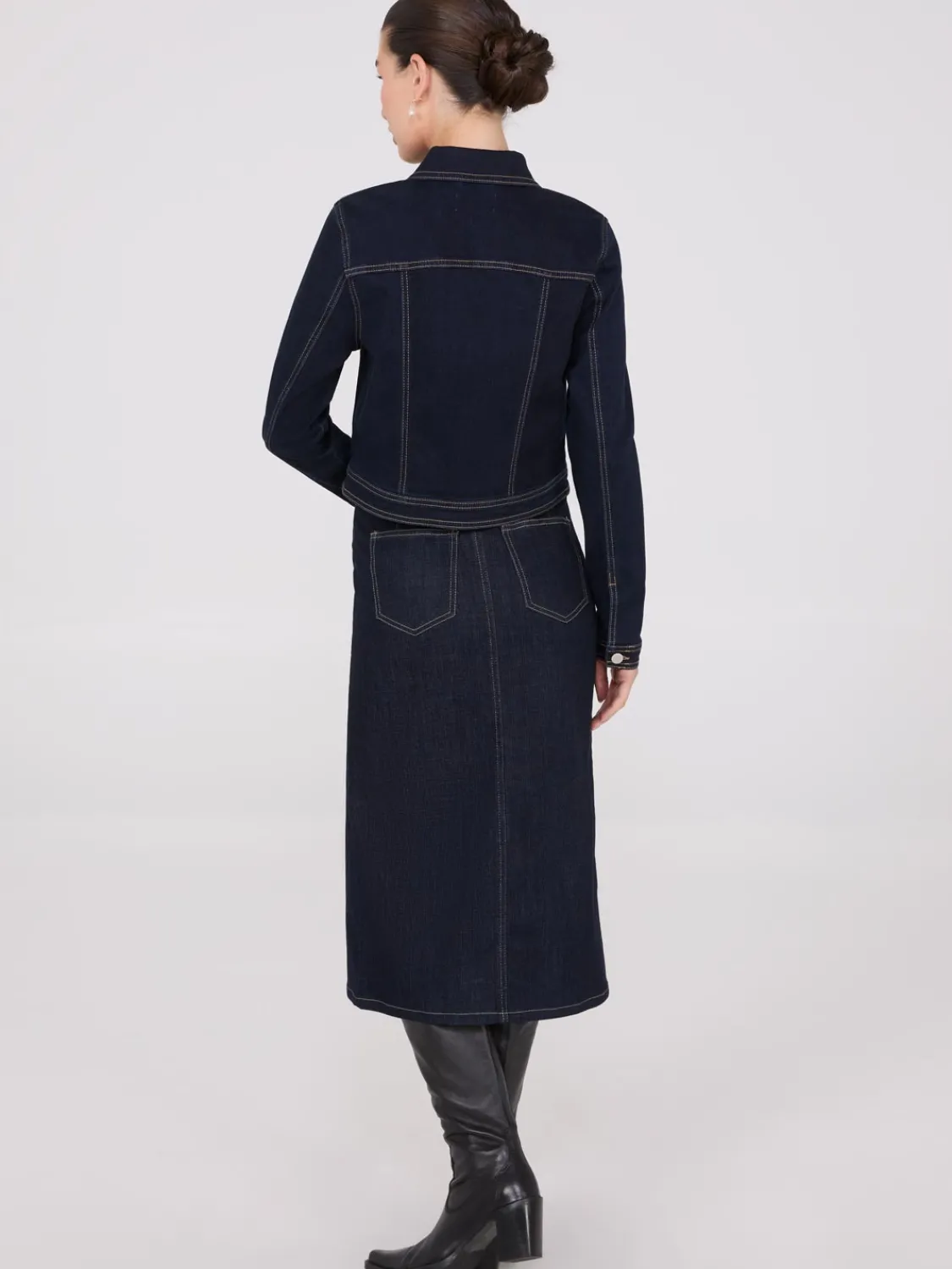 Suzy Shier Puffers & Jackets|Puffers & Jackets>Waisted Denim Jacket