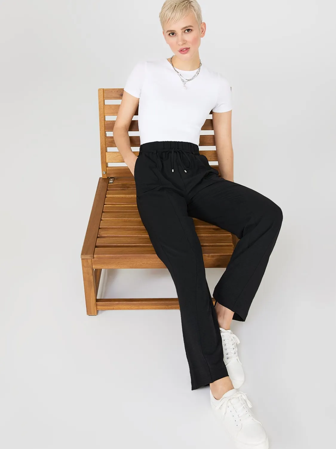 Suzy Shier Bottoms|Pants>Wide-Leg Pants With Porkchop Pockets